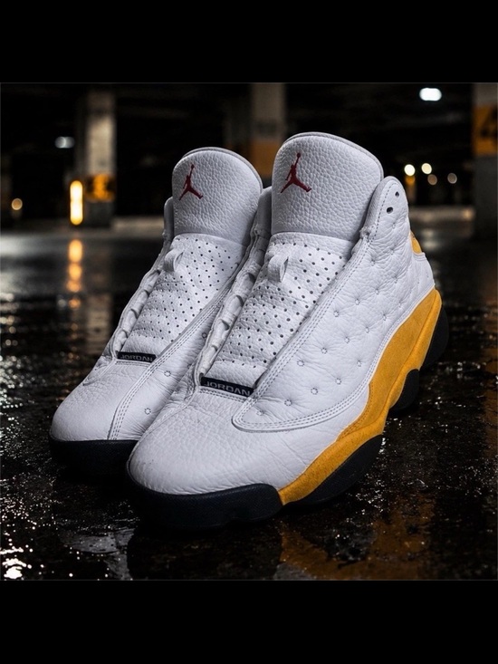 Jordan Other - OFFICIAL Jordan Men's White with Yellow and Black Retro Sneakers Size 11